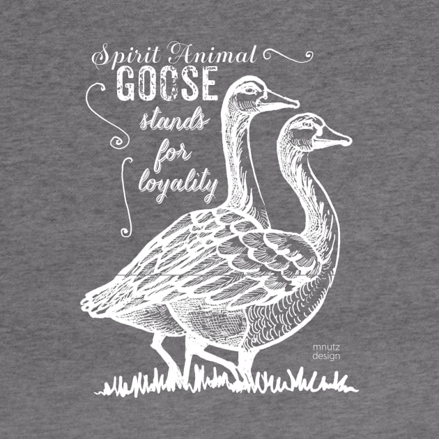 Spirit animal - goose - weiß by mnutz